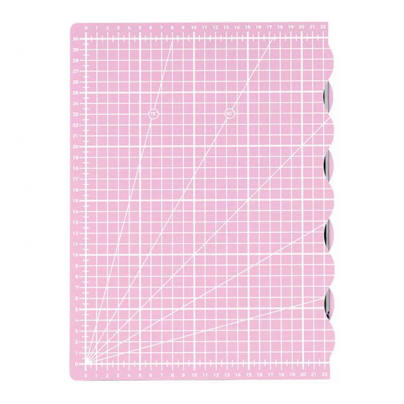 Semplix Faltbare Schneidematte rosa (45 x 30 cm/ Unterseite rutschhemmend) A3