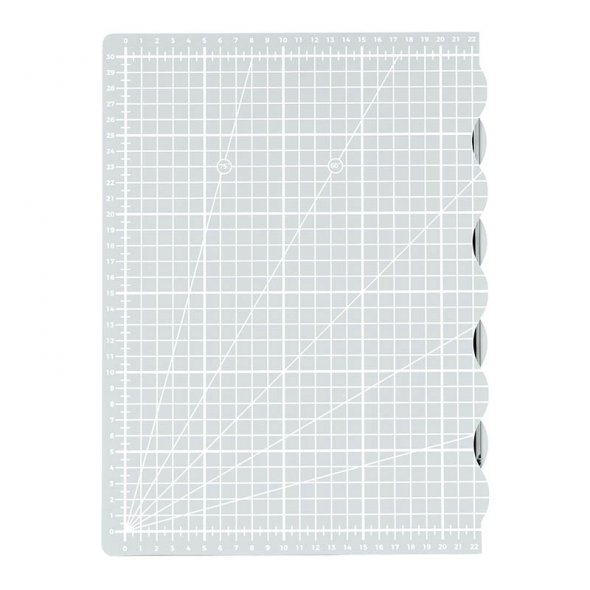 Semplix Faltbare Schneidematte hellgrau (45 x 30 cm/ Unterseite rutschhemmend) A3