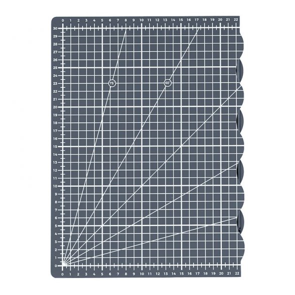 Semplix Faltbare Schneidematte grau (45 x 30 cm/ Unterseite rutschhemmend) A3