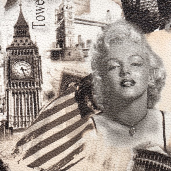 Veganes Leder Design Marilyn (50 x 70 cm)