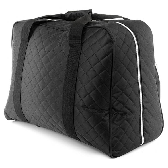 Semplix Nähmaschinentasche Quilting (schwarz/ Reißverschluss silber)