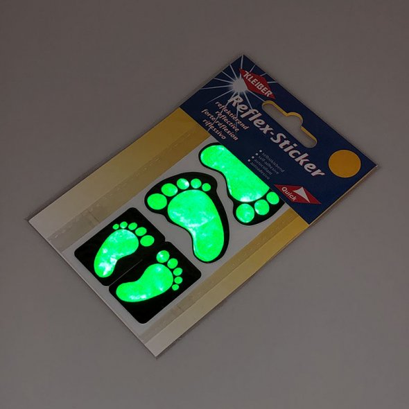 Kleiber Reflex-Sticker Füße (selbstklebend/ 3 Farben / je 4 Sticker)