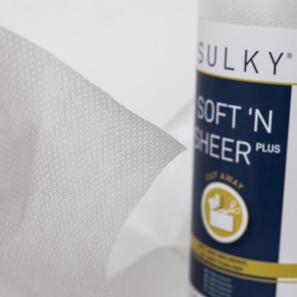 SULKY SOFT´N SHEER Plus Stabilisator zum Ausschneiden (25 cm x 5 m/ weiß)