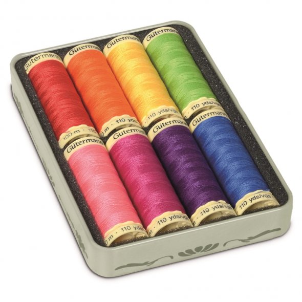 Gütermann Nostalgie-Box Allesnäher-3 (8 Farben/ 100 m)