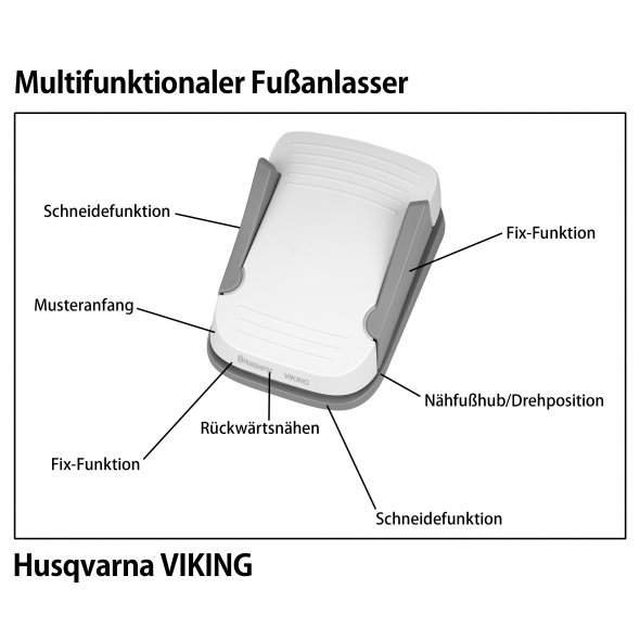 Husqvarna Viking Multifunktionaler Fußanlasser für Designer Epic 2