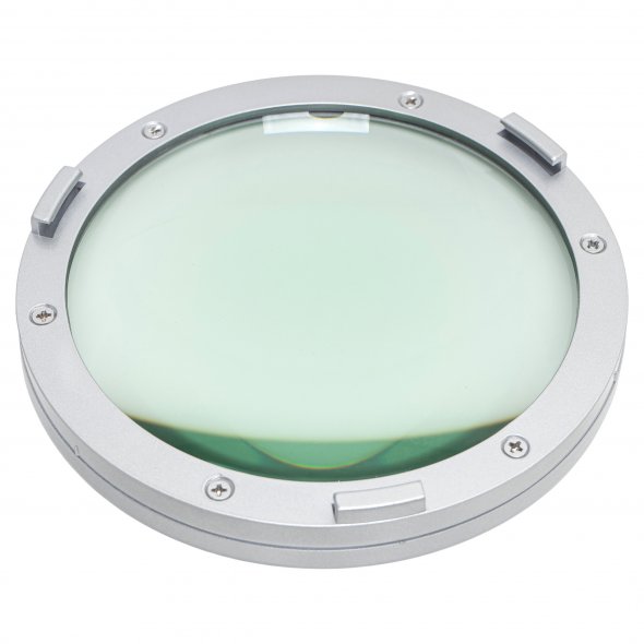 Semplix Echtglas Linse für Lupenlampe #10025077 silber (127 mm/ 5 Dioptrin)
