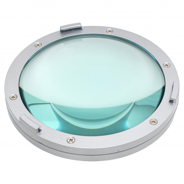 Semplix Echtglas Linse für Lupenlampe #10025077 silber (127 mm/ 8 Dioptrin)