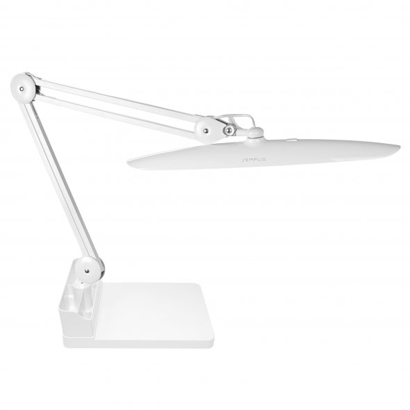 Semplix Tischfuß mit Organizer für LED-Leuchte (weiß/ 275 x 185 x 24 mm)