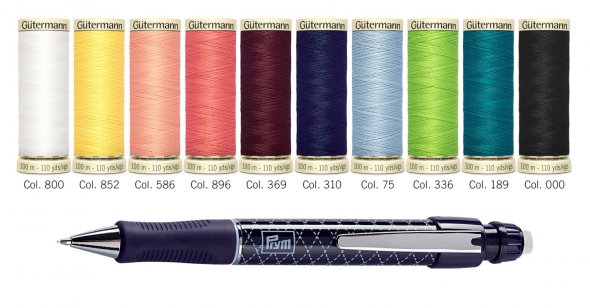 Gütermann Nähfaden-Set + Prym Minenstift (10 Spulen/ 100 m)