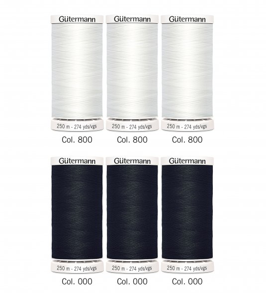 Gütermann Nähfaden-Set 734000-6 Allesnäher (6 Spulen/ 250 m)