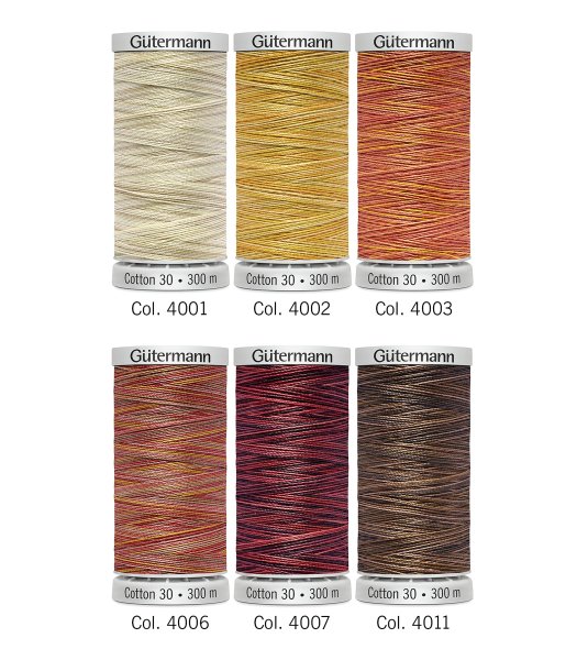 Gütermann Nähfaden-Set 734022-2 Cotton 30 (6 Spulen/ 300 m)