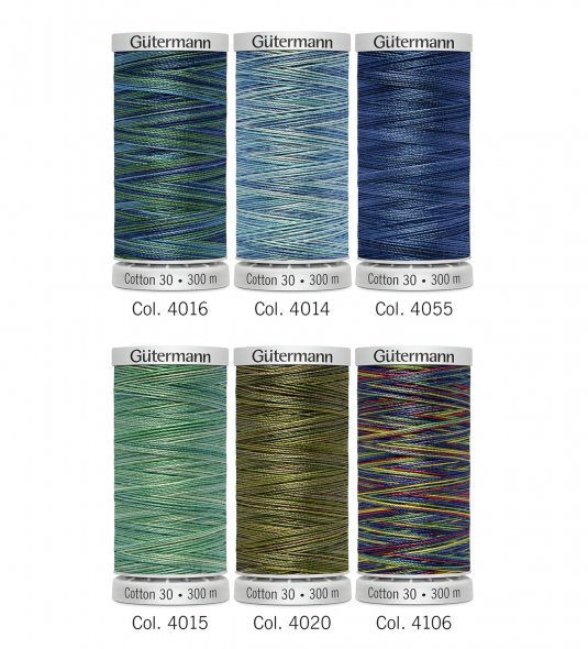 Gütermann Nähfaden-Set 734022-3 Cotton 30 (6 Spulen/ 300 m)