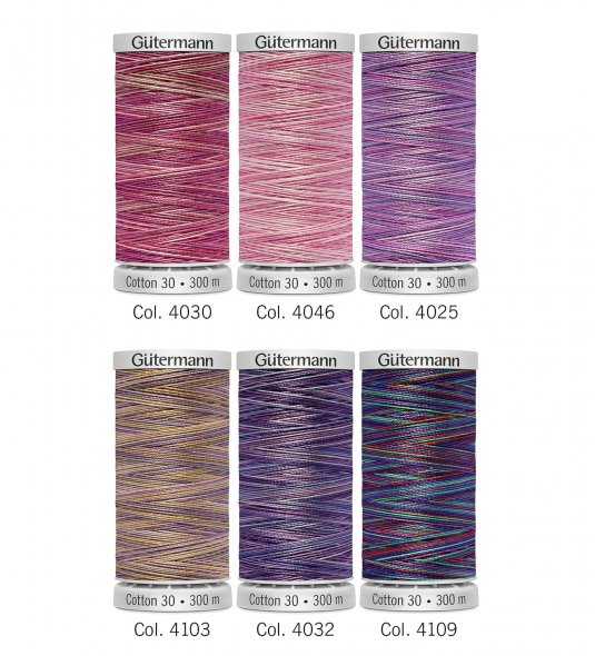 Gütermann Nähfaden-Set 734022-4 Cotton 30 (6 Spulen/ 300 m)