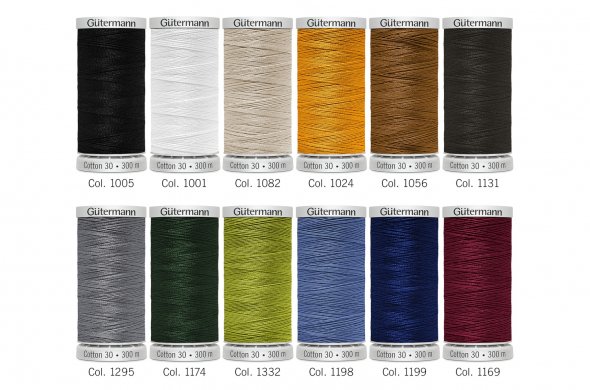 Gütermann Nähfaden-Set 734023-1 Cotton 30 (12 Spulen/ 300 m)