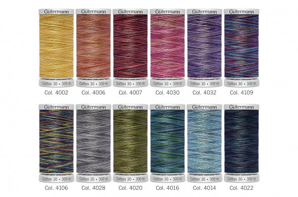 Gütermann Nähfaden-Set 734023-2 Cotton 30 (12 Spulen/ 300 m)