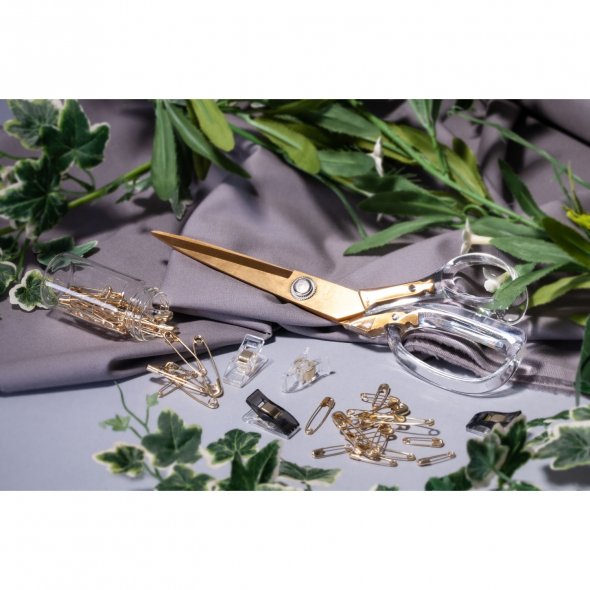 Hemline Gold Schneiderschere (200 mm/ 8"/ transparent/ gold)