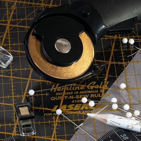 Hemline Gold Ersatzklinge Rollschneider (1 St./ gerade/ 45 mm/ gold)