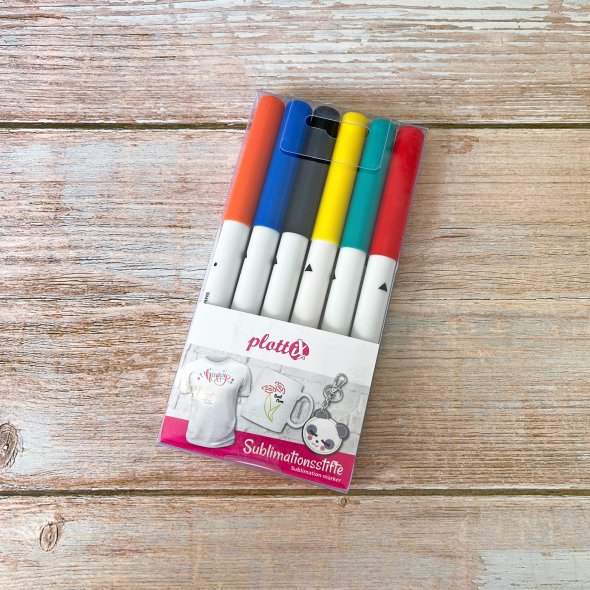 PlottiX Sublimationsstifte Basic (6 Farben/ für z.B. Silhouette/ Brother)