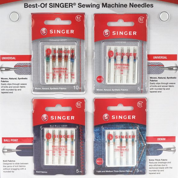 Singer Best-Of Nähmaschinennadel-Set (4 Blister/ 25 Nadeln)
