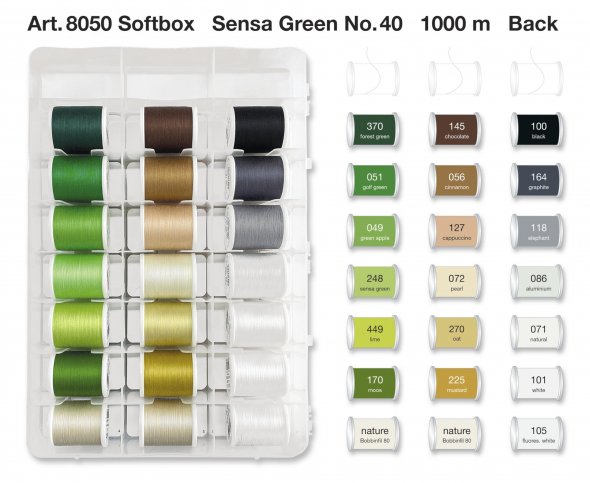 Madeira Sensa Green No.40 Softbox (40 Farben/ 1000 m)