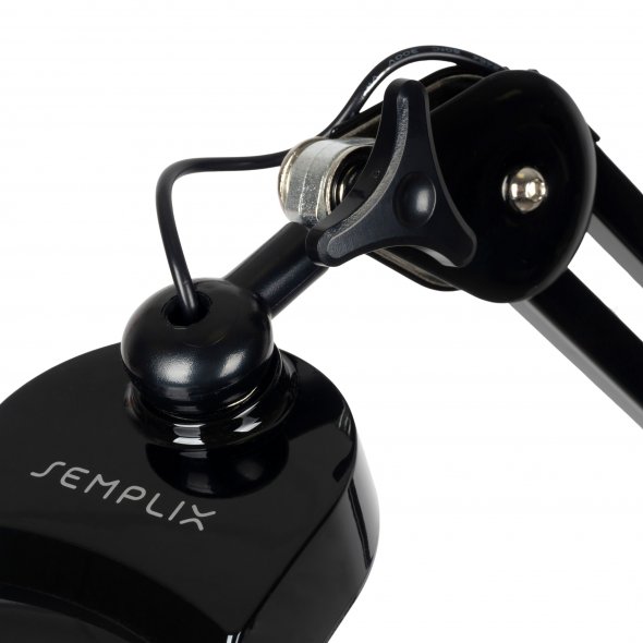 Semplix LED Lupen-Tischlampe schwarz (60 PCS LED/ 3D Linse/ dimmbar/ Tischklemme)
