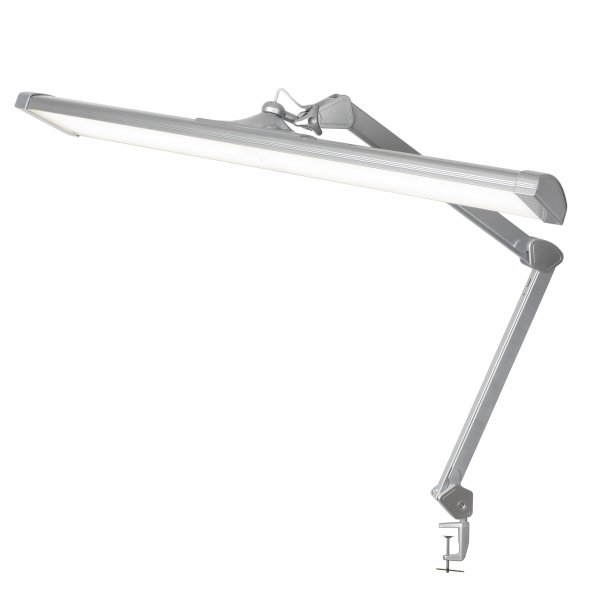 Semplix LED Arbeits-Tischlampe silber (684 LED/ dimmbar/ Tischklemme)