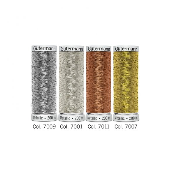 Gütermann Maschinenstickfaden-Set Metallic Col.1 (4 Farben/ 200 m)