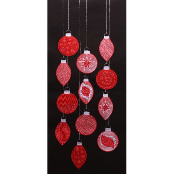 Nähwelt Flach Stickmuster USB "Weihnachtskugeln" (16 Applikations-Motive)
