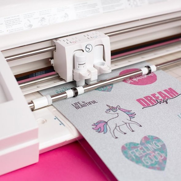 Silhouette Glitter Sticker Bögen silber (215 x 280 mm/ 8 Bögen)