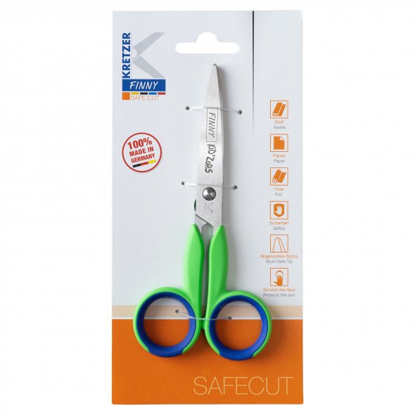 Kretzer FINNY SAFECUT KID`ZORS Kinderschere (13 cm 5"/ versch. Farben)