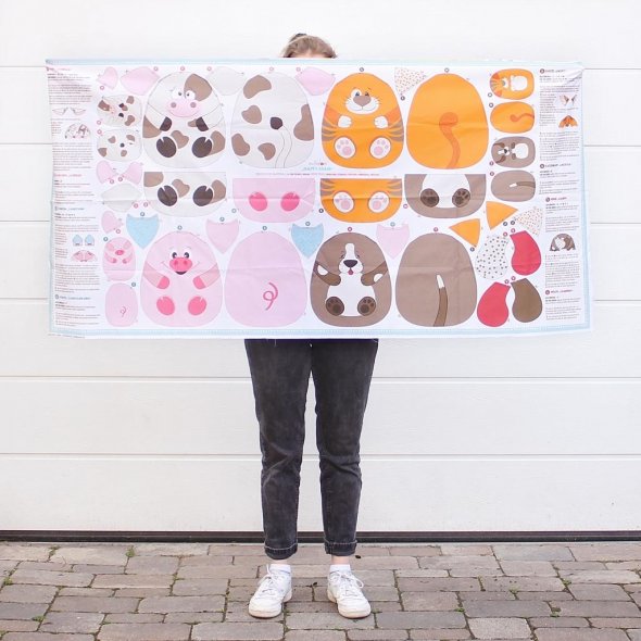 Kullaloo Cut & Sew Panel "HAPPY FARM" (80 x 155 cm)