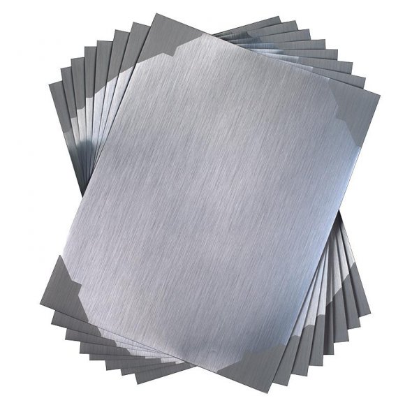 Silhouette Aufkleberbögen (8 Bögen/ gebürstet/ metallic-silber)
