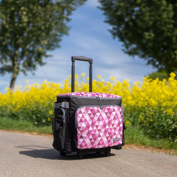 Semplix Nähmaschinentrolley Diamond Crystal (beere/rosa)