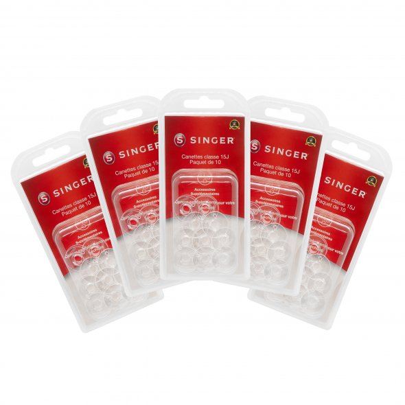 Semplix Spulenbox mit 50 original Singer Spulen (drop in/ 20,2 x 11,5 mm) Sparpack!