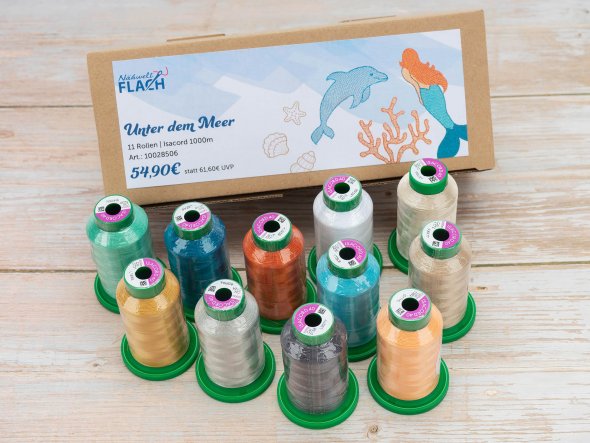 Isacord Stickgarn-Box "Unter dem Meer" (1000 m / 11 Farben)