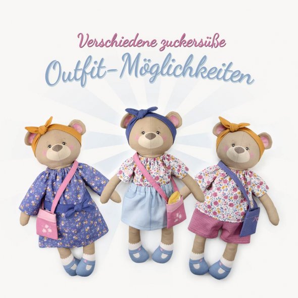 Kullaloo Cut & Sew Panel "DRESS ME BESTIE" BETSY BÄR (80  x155 cm)