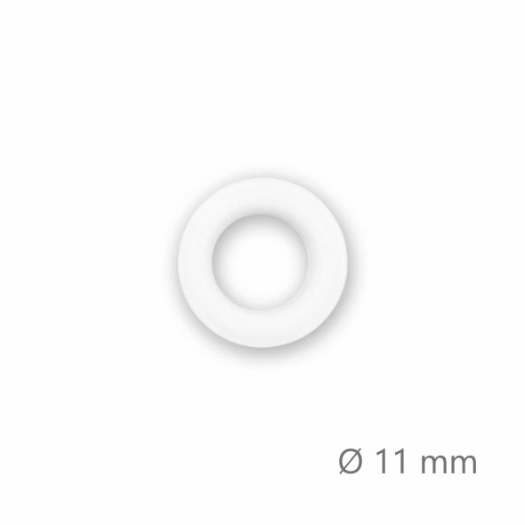 Prym Ösen mit Scheiben (11 mm/ weiß-silberfarbig/ 20 St.)