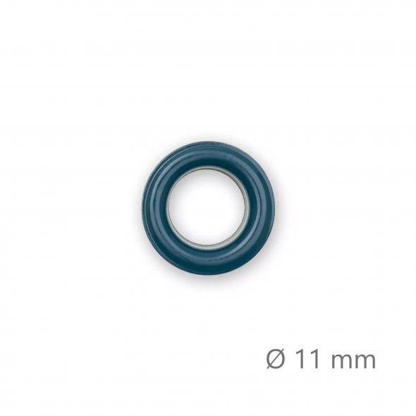Prym Ösen mit Scheiben (11 mm/ marine-silberfarbig/ 20 St.)