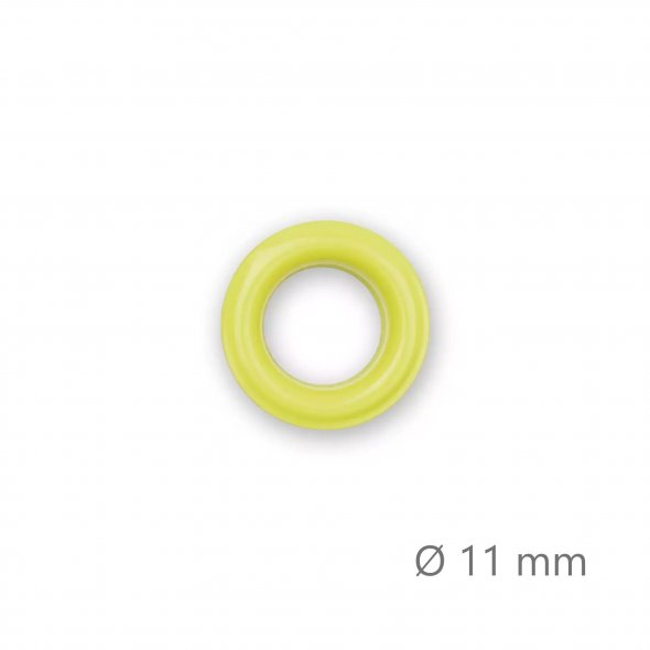 Prym Ösen mit Scheiben (11 mm/ gelb-silberfarbig/ 20 St.)