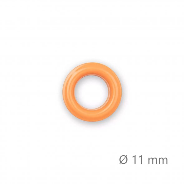 Prym Ösen mit Scheiben (11 mm/ orange-silberfarbig/ 20 St.)