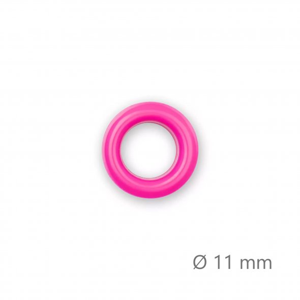 Prym Ösen mit Scheiben (11 mm/ pink-silberfarbig/ 20 St.)