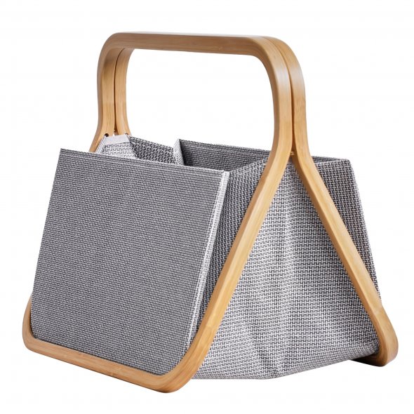 Prym Fold & Store Basket anthrazit (Canvas / Bambus)