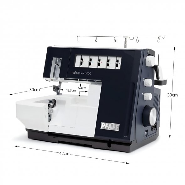 Pfaff® Admire™ Air 6000 Coverlock mit Lufteinfädelung