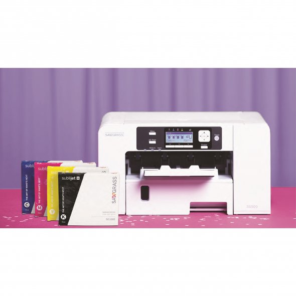 Sawgrass Sublimationsdrucker SG 500 / Starter Kit (A4 Drucker / 31 ml Sublijet Tinte / alle Farben vorhanden)