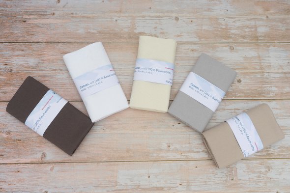 Nähwelt Flach Canvas uni (versch. Farben / 0,50 x 1,50 m)
