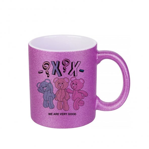 Sublimations-Tasse Glitter (330 ml / farbig)