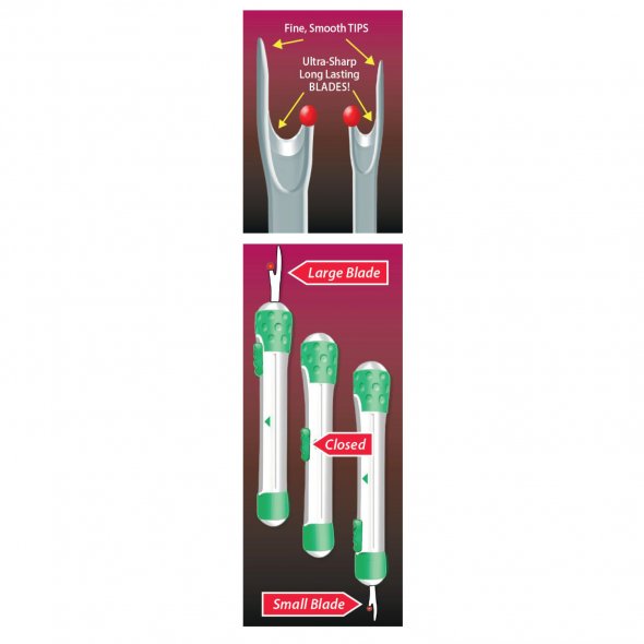 Taylor Seville Magic Retractable 2-in-1 Seam Ripper - Doppelseitiger Nahtauftrenner
