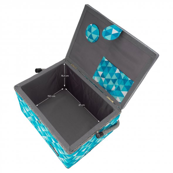 Semplix Nähkorb Diamond (petrol/türkis)