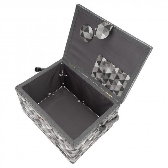 Semplix Nähkorb Diamond (anthrazit/grau)