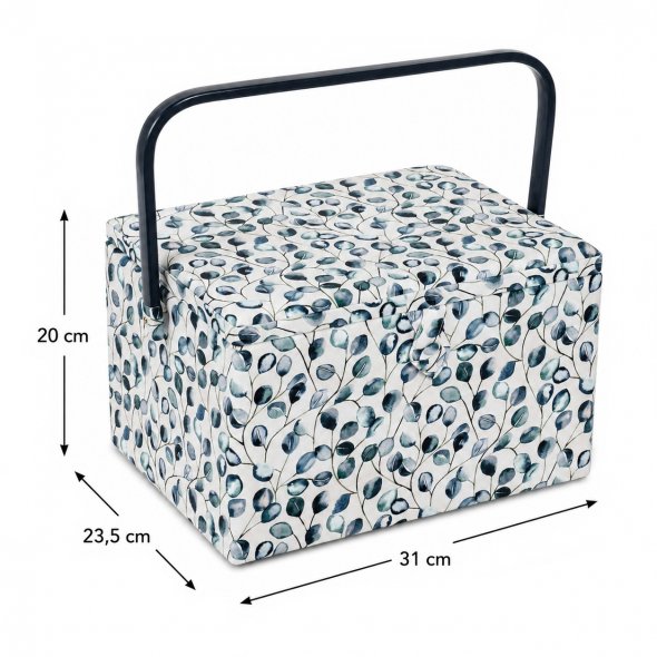Nähkorb von Hobby Gift Blätter (L / L 31 x T 23,5 x H 20 cm)